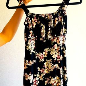Floral Black Dress